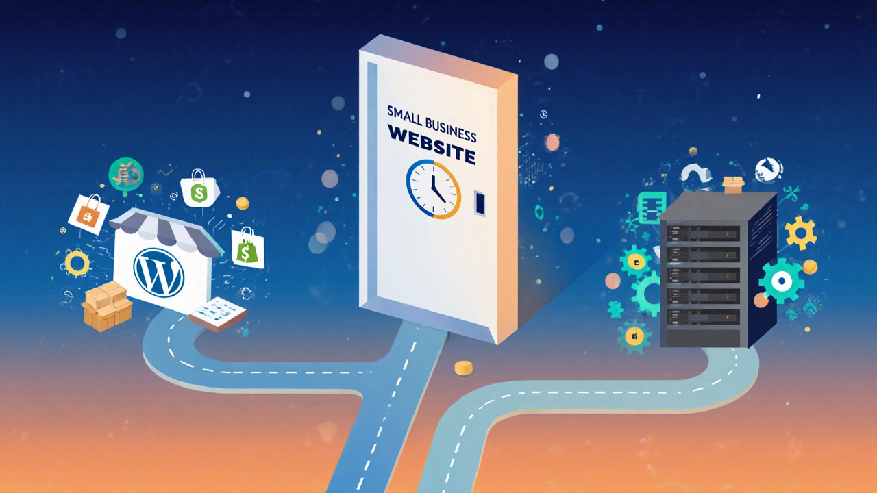 Три пути развития сайта: WordPress, Shopify и кастомная платформа.