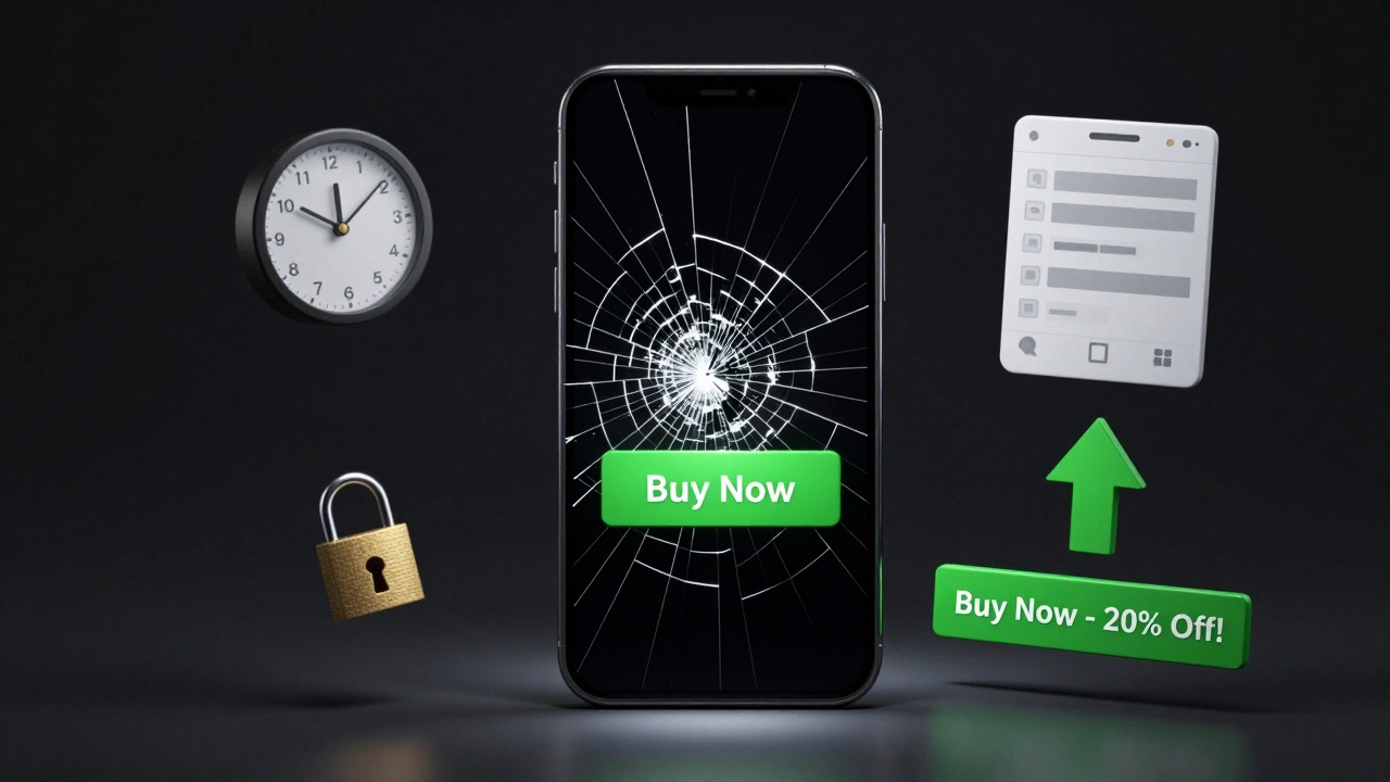 Сломанная кнопка &#039;Купить&#039; на телефоне, вокруг — причины отказа и улучшенный вариант.