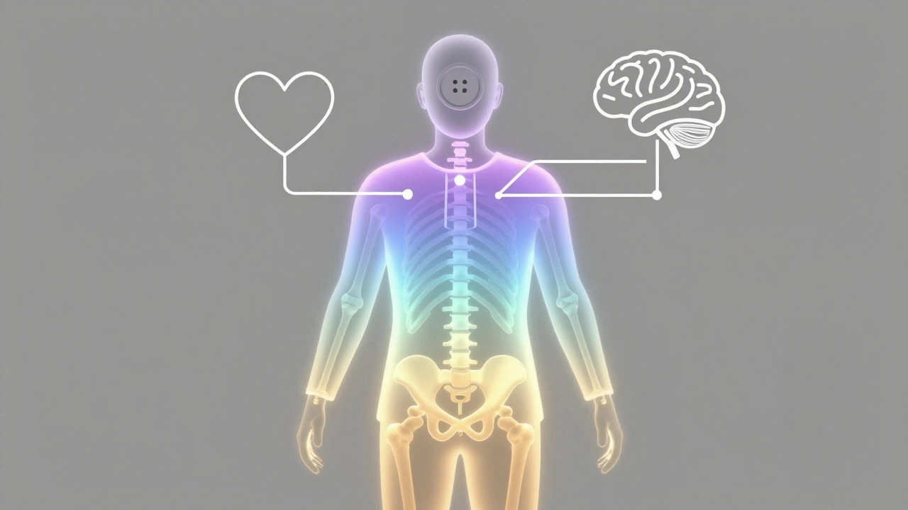 Человеческое тело из иконок: внешний костюм — веб-дизайн, внутренний скелет — UX-дизайн