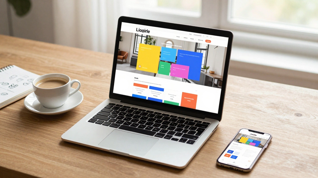 Процесс создания современного сайта с помощью модульного конструктора на ноутбуке