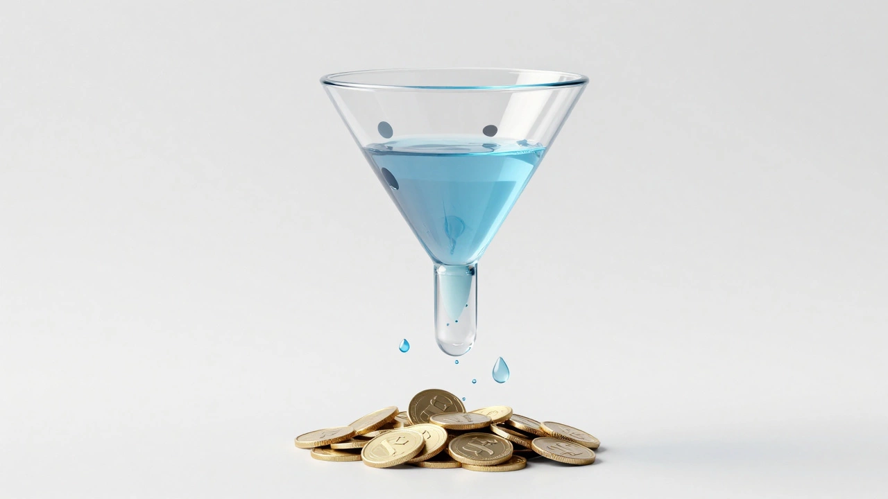 Leaking sales funnel symbolizing lost conversions