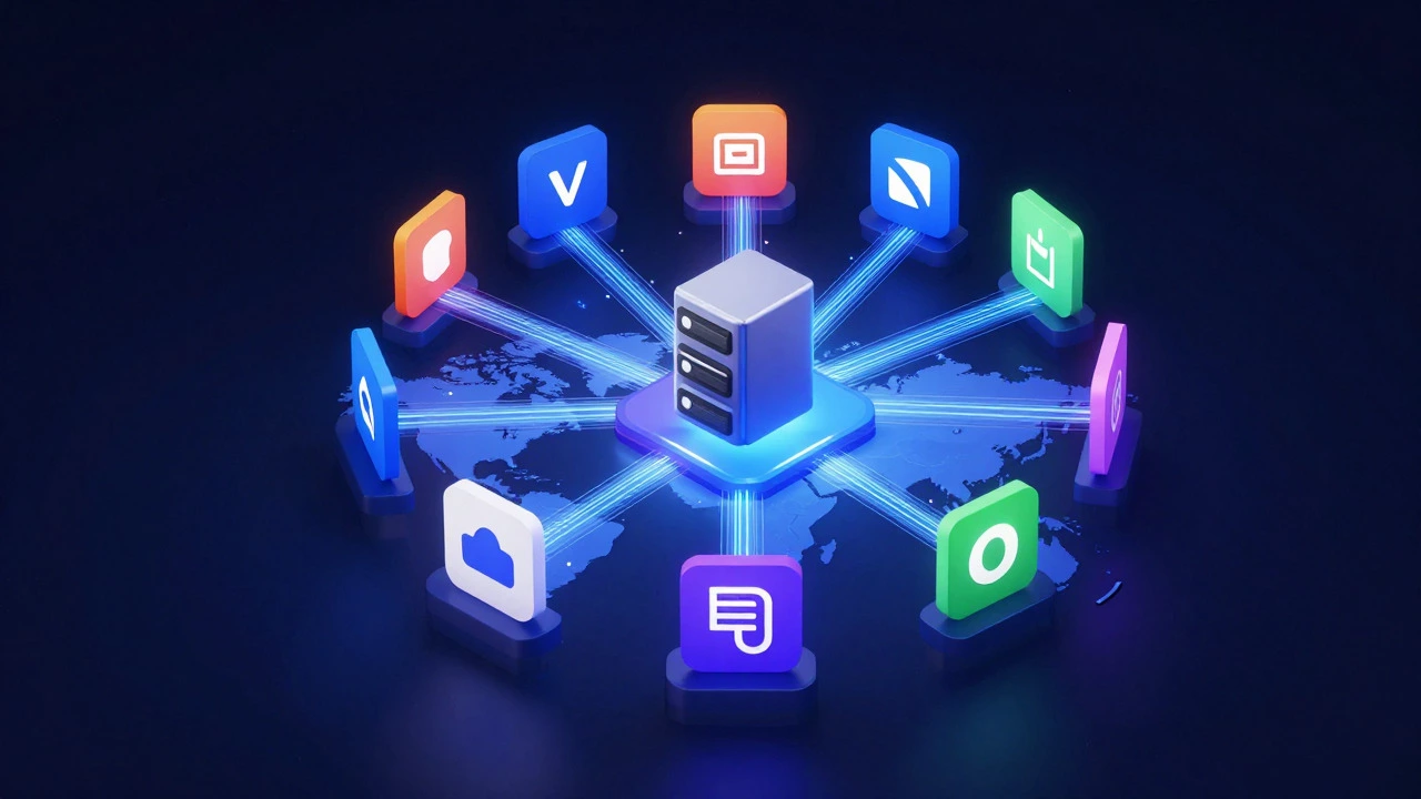 Изометрическая схема серверной архитектуры и платформ